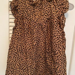 J. Crew animal print top with lining